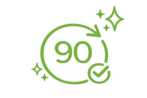 Green icon with the number 90 on a white background - ZenPaw